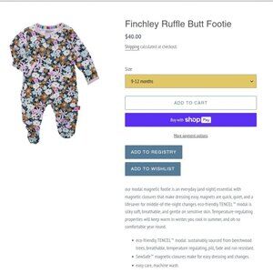 Magnetic Me Ruffle butt Lavender floral pajama